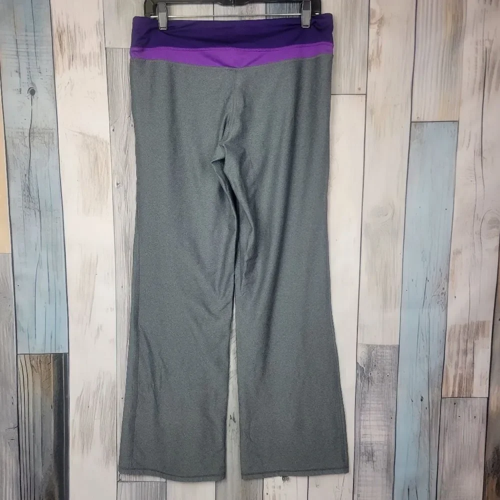 Champion Gray Purple Athletic Yoga Pants Size Large